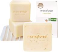 mamaforest natural soap dish bar: sustainable zero waste sterilizing dish soap with organic essential oil - lemon glory (pack of 3pcs + tray, 5.29oz/1ea) logo