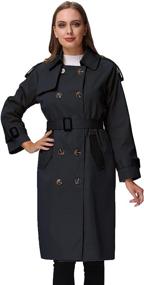 img 4 attached to NANJUN Womens Double Breasted Overcoat Women's Clothing in Coats, Jackets & Vests