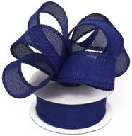 🎀 burlap ribbon ideal for wedding home decoration gift wrap, handmade art crafts - 1.5" x 10 yd spool (royal blue) logo