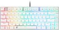 💻 huo ji e-yooso z-88 rgb mechanical gaming keyboard: metal panel, red switches, compact 81 keys - mac/pc compatible, silver/white logo