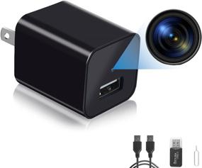 img 4 attached to 📷 1080P HD Spy Camera Charger with Hidden Nanny Camera, Mini Camera, USB Charger, and Card Reader (Memory Card not Included)