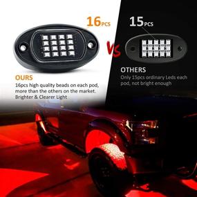 img 3 attached to 🚗 SS VISION RGB LED Rock Lights Multicolor Neon Underglow Waterproof Music Lighting Kit with APP, RF Control - Off Road Truck Car ATV SUV UTV Motorcycle