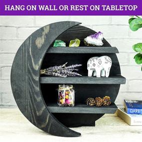 img 2 attached to 🌙 Moon Shelf for Crystals, Essential Oils, and Home Decor – Enhance Your Witchy Room with a Gothic Crystal Shelf – Perfect Essential Oil and Boho Shelf for Stunning Crystal Wall Decor