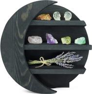 🌙 moon shelf for crystals, essential oils, and home decor – enhance your witchy room with a gothic crystal shelf – perfect essential oil and boho shelf for stunning crystal wall decor logo