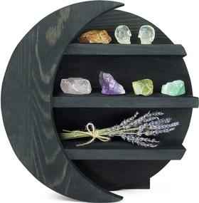 img 4 attached to 🌙 Moon Shelf for Crystals, Essential Oils, and Home Decor – Enhance Your Witchy Room with a Gothic Crystal Shelf – Perfect Essential Oil and Boho Shelf for Stunning Crystal Wall Decor