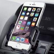 📲 jarv premium air vent car holder for iphone 10 x 8 7 6s plus, samsung galaxy s9 s8 s7 plus, note 9 8 (4-6.3") cell phones - flexible & cushioned car swivel mount (with/without case) logo
