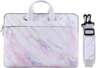 🎒 mosiso laptop shoulder bag for macbook pro/air 13 inch, 13-13.3 inch notebook computer, canvas cross grain marble carrying briefcase sleeve logo