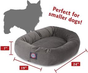 img 2 attached to 🐶 Pet Bagel Dog Bed by Majestic Pet Products