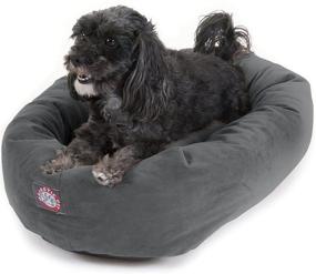 img 4 attached to 🐶 Pet Bagel Dog Bed by Majestic Pet Products