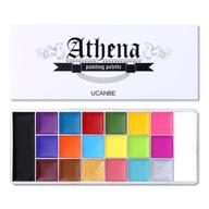 🎨 ucanbe athena face body paint oil palette: professional flash non-toxic safe tattoo halloween fx party artist fancy makeup painting kit for kids and adults logo