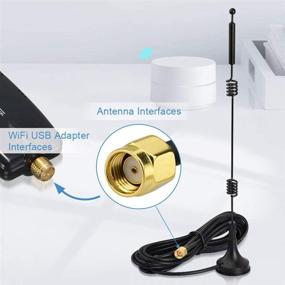 img 1 attached to 📶 Bingfu Dual Band WiFi Antenna 2-Pack - Enhance Signal Strength for WiFi Router, Wireless Network Card, USB Adapter, Security IP Camera