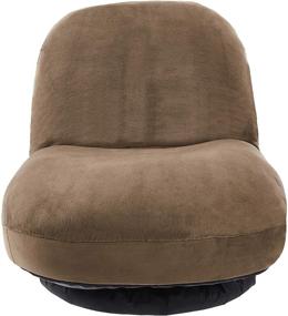 img 3 attached to 😌 Comfortable and Versatile: Amazon Basics Small Low-Back Memory Foam Floor Chair in Light Brown for Maximum Support and Style