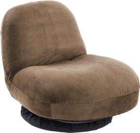 img 4 attached to 😌 Comfortable and Versatile: Amazon Basics Small Low-Back Memory Foam Floor Chair in Light Brown for Maximum Support and Style