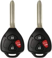 🔑 2-pack keyless2go replacement car keyless entry remote with g chip for select 4runner, rav4, and yaris models using hyq12bby, hyq12bdc logo