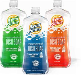 img 1 attached to Lemi Shine Natural Liquid Dish Soap: Hard Water Stain Remover with Fresh Lemon Scent - 22 Fluid Ounces (Pack of 3)