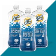 lemi shine natural liquid dish soap: hard water stain remover with fresh lemon scent - 22 fluid ounces (pack of 3) logo