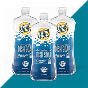 img 4 attached to Lemi Shine Natural Liquid Dish Soap: Hard Water Stain Remover with Fresh Lemon Scent - 22 Fluid Ounces (Pack of 3)