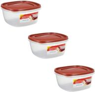 rubbermaid 7776 easy-find lid food storage 🍱 container (4-cups), pack of 3 for convenient organization логотип