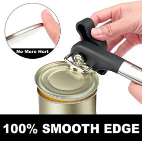 img 1 attached to 🔪 PrinChef No-Trouble-Lid-Lift Manual Can Opener with Magnet for Smooth Edge, Side-Cut Safety Feature, Rust-Proof Stainless Steel Construction, Sharp Blade - Heavy Duty, Top Rated Can Openers