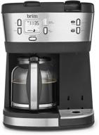 ☕️ brim trio multibrew system: programmable 12 cup coffee maker, fast 1-2 minute brewing, versatile brew sizes, k-cup compatible - stainless steel/black logo