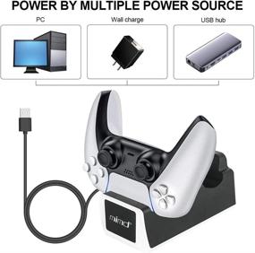 img 1 attached to 🎮 High-Speed Dual Charger Station for PS5 Controllers - WeChip Fast Charging Dock with LED Indicator - Compatible with Sony Playstation 5 Controller