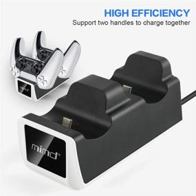 img 2 attached to 🎮 High-Speed Dual Charger Station for PS5 Controllers - WeChip Fast Charging Dock with LED Indicator - Compatible with Sony Playstation 5 Controller