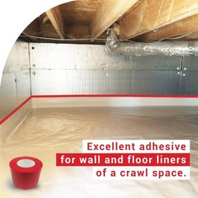 img 2 attached to 🌧️ ELK 9 Mil Red Vapor Barrier Tape: Ultimate Moisture Seal for Crawlspace Encapsulations, Carpet Padding, Underlayment & More!