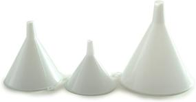 img 2 attached to 👌 Convenient Set of 3 Norpro Plastic Funnels in White – Perfect for All Your Pouring Needs!