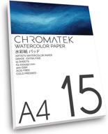 🎨 a4 extra fine grade watercolor pad, 15 sheets, 300 gsm, cold pressed, acid free, professional paper ideal for watercolor paints & pens - chromatek logo