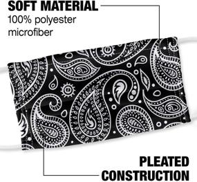 img 3 attached to 🌿 Stylish & Sustainable: Black Paisley Reusable Covering for All Genders