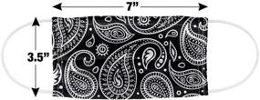 img 1 attached to 🌿 Stylish & Sustainable: Black Paisley Reusable Covering for All Genders