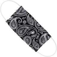 🌿 stylish & sustainable: black paisley reusable covering for all genders logo