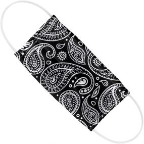 img 4 attached to 🌿 Stylish & Sustainable: Black Paisley Reusable Covering for All Genders