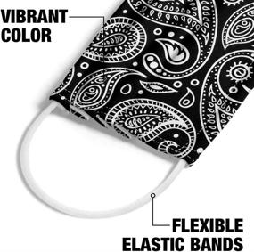 img 2 attached to 🌿 Stylish & Sustainable: Black Paisley Reusable Covering for All Genders