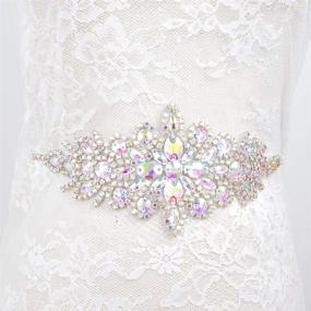 img 4 attached to 💎 Rhinestone Bridal Sash: ParDecor Women's Accessories and Belts