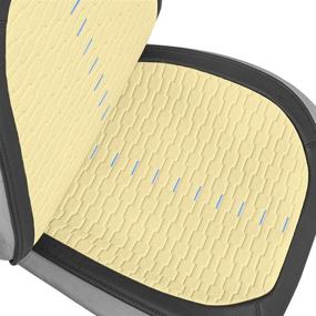 img 2 attached to 🚘 Enhance Your Ride with FH Group FB209102BEIGE Universal Fit Ultra Car Seat Cushions - Front Set, Beige