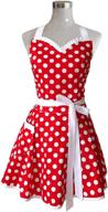 🎁 retro kitchen apron for women & girls – hyzrz lovely sweetheart polka dot cooking salon pinafore, vintage style – perfect mother's gift logo