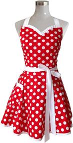 img 2 attached to 🎁 Retro Kitchen Apron for Women & Girls – Hyzrz Lovely Sweetheart Polka Dot Cooking Salon Pinafore, Vintage Style – Perfect Mother's Gift