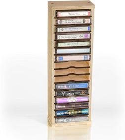 img 4 attached to 📼 TunePhonik Wooden Cassette Tape Storage Case Organizer with 16 Slots