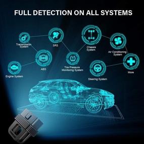 img 2 attached to 🔎 ThinkCar 1S Bluetooth OBD2 сканер, улучшенная версия с полной системной диагностикой и 10 функциями OBD2, максимальный считыватель кодов для всех транспортных средств