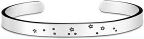 img 4 attached to 🌟 Personalized Zodiac Bracelet: Ideal Birthday Gifts for Girls and Women, Constellation Jewelry with Horoscope Engravings, Stylish Cuff Bangle