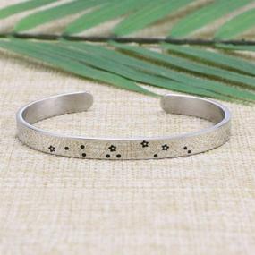 img 3 attached to 🌟 Personalized Zodiac Bracelet: Ideal Birthday Gifts for Girls and Women, Constellation Jewelry with Horoscope Engravings, Stylish Cuff Bangle