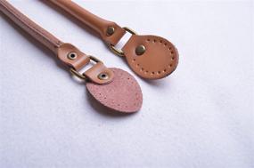 img 2 attached to Genuine Cowhide Leather Purse Handles: WENTO Pair 23.6 Inches Soft Camel Brown Straps - High-Quality Purse Making Supplies