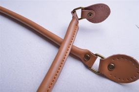 img 1 attached to Genuine Cowhide Leather Purse Handles: WENTO Pair 23.6 Inches Soft Camel Brown Straps - High-Quality Purse Making Supplies