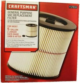 img 3 attached to 🔴 Craftsman 9-17816 Vacuum Cartridge Filter 8.5 Inches - Red/White - General Purpose