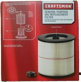 img 2 attached to 🔴 Craftsman 9-17816 Vacuum Cartridge Filter 8.5 Inches - Red/White - General Purpose