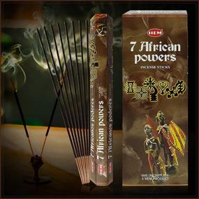 img 1 attached to 🕯️ HEM Incense - Box of Six 20 Gram Tubes - Seven African Powers