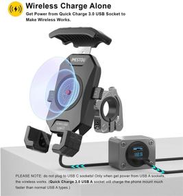 img 2 attached to 📱 iMESTOU Upgraded Motorcycle Wireless Phone Charger Holder Handlebar Mount - Fast Charging for iPhone Samsung Smartphones