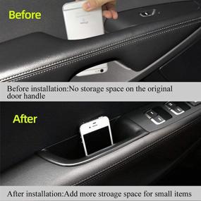 img 3 attached to 📱 Vesul Front Row Organizer Tray for Kia Sorento 2016-2020 ABS Armrest Phone Container, Handle Pocket Insert, Glove Pallet