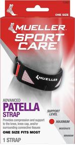 img 1 attached to Mueller Advanced Patella Strap: 🏋️ Reliable Support for Knees, Black, One Size